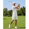 image:imageCOOFANDY Men Short Sets 2 Piece Outfits Casual Quarter Zip Polo Shorts Sets Textured Summer Outfits Fashion Tracksuit GolfWhite