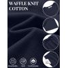 image:imageCOOFANDY Mens Cotton Waffle 2 Piece Outfits Casual Short Sleeve Shirts and Shorts Set Summer Jogging Tracksuit Lounge SetsBlue Purple