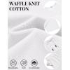 image:imageCOOFANDY Mens Cotton Waffle 2 Piece Outfits Casual Short Sleeve Shirts and Shorts Set Summer Jogging Tracksuit Lounge SetsWhite