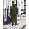 image:imageCOOFANDY Mens Tracksuit 2 Piece Hoodie Sweatsuit Sets Casual Athletic Jogging Suits Waffle Plaid Jacquard OutfitsArmy Green