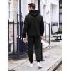 image:imageCOOFANDY Mens Tracksuit 2 Piece Hoodie Sweatsuit Sets Casual Athletic Jogging Suits Waffle Plaid Jacquard OutfitsBlack
