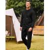 image:imageCOOFANDY Mens Tracksuit 2 Piece Hoodie Sweatsuit Sets Casual Athletic Jogging Suits Waffle Plaid Jacquard OutfitsBlack