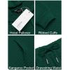 image:imageCOOFANDY Mens Tracksuit 2 Piece Hoodie Sweatsuit Sets Casual Athletic Jogging Suits Waffle Plaid Jacquard OutfitsGreen