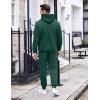 image:imageCOOFANDY Mens Tracksuit 2 Piece Hoodie Sweatsuit Sets Casual Athletic Jogging Suits Waffle Plaid Jacquard OutfitsGreen