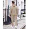 image:imageCOOFANDY Mens Tracksuit 2 Piece Hoodie Sweatsuit Sets Casual Athletic Jogging Suits Waffle Plaid Jacquard OutfitsKhaki