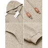 image:imageCOOFANDY Mens Tracksuit 2 Piece Hoodie Sweatsuit Sets Casual Athletic Jogging Suits Waffle Plaid Jacquard OutfitsKhaki