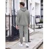 image:imageCOOFANDY Mens Tracksuit 2 Piece Hoodie Sweatsuit Sets Casual Athletic Jogging Suits Waffle Plaid Jacquard OutfitsLight Grey