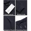 image:imageCOOFANDY Mens Tracksuit 2 Piece Hoodie Sweatsuit Sets Casual Athletic Jogging Suits Waffle Plaid Jacquard OutfitsNavy Blue