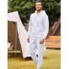 image:imageCOOFANDY Mens Tracksuit 2 Piece Hoodie Sweatsuit Sets Casual Athletic Jogging Suits Waffle Plaid Jacquard OutfitsWhite