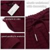 image:imageCOOFANDY Mens Tracksuit 2 Piece Hoodie Sweatsuit Sets Casual Athletic Jogging Suits Waffle Plaid Jacquard OutfitsWine Red