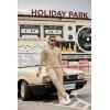 image:imageCOOFANDY Mens Tracksuit 2 Piece Set Geometric Texture Quarter Zip Pullover Sweatshirt Athletic Running SweatsuitsKhaki