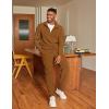 image:imageCOOFANDY Mens Tracksuit 2 Piece Set Geometric Texture Quarter Zip Pullover Sweatshirt Athletic Running SweatsuitsLight Brown