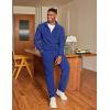 image:imageCOOFANDY Mens Tracksuit 2 Piece Set Geometric Texture Quarter Zip Pullover Sweatshirt Athletic Running SweatsuitsSky Blue