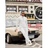 image:imageCOOFANDY Mens Tracksuit 2 Piece Set Geometric Texture Quarter Zip Pullover Sweatshirt Athletic Running SweatsuitsWhite