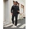image:imageCOOFANDY Mens Tracksuits 2 Piece Casual Athletic Sweatsuit Quarter Zip Pullover Long Sleeve Running Sport OutfitsBlack