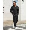 image:imageCOOFANDY Mens Tracksuits 2 Piece Casual Athletic Sweatsuit Quarter Zip Pullover Long Sleeve Running Sport OutfitsBlack
