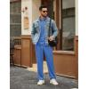 image:imageCOOFANDY Mens Tracksuits 2 Piece Casual Athletic Sweatsuit Quarter Zip Pullover Long Sleeve Running Sport OutfitsBlue