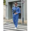 image:imageCOOFANDY Mens Tracksuits 2 Piece Casual Athletic Sweatsuit Quarter Zip Pullover Long Sleeve Running Sport OutfitsBlue