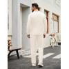 image:imageCOOFANDY Mens Tracksuits 2 Piece Casual Athletic Sweatsuit Quarter Zip Pullover Long Sleeve Running Sport OutfitsCream