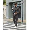 image:imageCOOFANDY Mens Tracksuits 2 Piece Casual Athletic Sweatsuit Quarter Zip Pullover Long Sleeve Running Sport OutfitsDark Grey