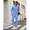 image:imageCOOFANDY Mens Tracksuits 2 Piece Casual Athletic Sweatsuit Quarter Zip Pullover Long Sleeve Running Sport OutfitsLight Blue