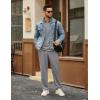 image:imageCOOFANDY Mens Tracksuits 2 Piece Casual Athletic Sweatsuit Quarter Zip Pullover Long Sleeve Running Sport OutfitsLight Grey