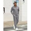 image:imageCOOFANDY Mens Tracksuits 2 Piece Casual Athletic Sweatsuit Quarter Zip Pullover Long Sleeve Running Sport OutfitsLight Grey