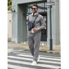 image:imageCOOFANDY Mens Tracksuits 2 Piece Casual Athletic Sweatsuit Quarter Zip Pullover Long Sleeve Running Sport OutfitsLight Grey