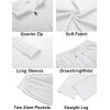 image:imageCOOFANDY Mens Tracksuits 2 Piece Casual Athletic Sweatsuit Quarter Zip Pullover Long Sleeve Running Sport OutfitsWhite