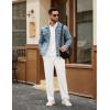 image:imageCOOFANDY Mens Tracksuits 2 Piece Casual Athletic Sweatsuit Quarter Zip Pullover Long Sleeve Running Sport OutfitsWhite