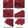 image:imageCOOFANDY Mens Tracksuits 2 Piece Casual Athletic Sweatsuit Quarter Zip Pullover Long Sleeve Running Sport OutfitsWine Red