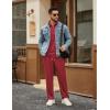 image:imageCOOFANDY Mens Tracksuits 2 Piece Casual Athletic Sweatsuit Quarter Zip Pullover Long Sleeve Running Sport OutfitsWine Red