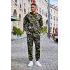 image:imageCOOFANDY Mens Tracksuits 2 Pieces Waffle Hoodies Sweatsuit Sets Sports Jogging Suit SetArmy Green Camo