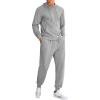 image:imageCOOFANDY Mens Tracksuit 2 Piece Hoodie Athletic Sweatsuits Casual Jogging Suit SetsGrey