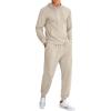 image:imageCOOFANDY Mens Tracksuit 2 Piece Hoodie Athletic Sweatsuits Casual Jogging Suit SetsKhaki