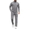 image:imageCOOFANDY Mens Tracksuits 2 Piece Casual Athletic Sweatsuit Quarter Zip Pullover Long Sleeve Running Sport OutfitsLight Grey