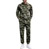 image:imageCOOFANDY Mens Tracksuits 2 Pieces Waffle Hoodies Sweatsuit Sets Sports Jogging Suit SetArmy Green Camo