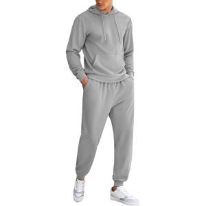 image:imageCOOFANDY Mens Tracksuit 2 Piece Hoodie Athletic Sweatsuits Casual Jogging Suit SetsGrey