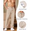 image:imageCOOFANDY Mens Cotton Linen Pants Loose Fit Casual Drawstring Dress Pants Beach Summer Lightweight TrousersBeige