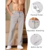 image:imageCOOFANDY Mens Cotton Linen Pants Loose Fit Casual Drawstring Dress Pants Beach Summer Lightweight TrousersLight Grey