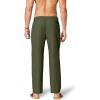image:imageCOOFANDY Mens Cotton Linen Pants Loose Fit Casual Drawstring Dress Pants Beach Summer Lightweight TrousersOlive Green