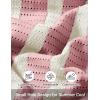 image:imageCOOFANDY Mens Knit Shirts Short Sleeve Button Down Polo Shirt Striped Casual Summer Beach ShirtsDusty Pink  Beige