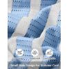 image:imageCOOFANDY Mens Knit Shirts Short Sleeve Button Down Polo Shirt Striped Casual Summer Beach ShirtsLight Blue  White