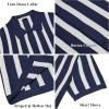 image:imageCOOFANDY Mens Knit Shirts Short Sleeve Button Down Polo Shirt Striped Casual Summer Beach ShirtsNavy Blue  White