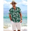 image:imageCOOFANDY Mens Linen Shirts Short Sleeve Casual Shirts Button Down Shirt for Men Beach Summer Wedding ShirtLeafgreen