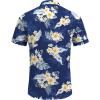 image:imageCOOFANDY Mens Linen Shirts Short Sleeve Casual Shirts Button Down Shirt for Men Beach Summer Wedding ShirtSummer Floralnavy Blue