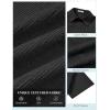 image:imageCOOFANDY Mens Short Sleeve Casual Shirts Button Down Striped Summer Shirts Textured Vacation Beach ShirtD Pure Black