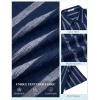 image:imageCOOFANDY Mens Short Sleeve Casual Shirts Button Down Striped Summer Shirts Textured Vacation Beach ShirtNavy BlueDark Grey