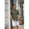 image:imageCOOFANDY Mens Stretch Dress Shirts Short Sleeve Casual Button Down Shirts with PocketArmy Green