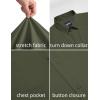 image:imageCOOFANDY Mens Stretch Dress Shirts Short Sleeve Casual Button Down Shirts with PocketArmy Green